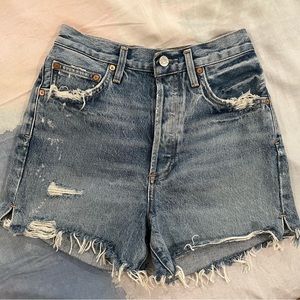 AGOLDE Dee Distressed Denim Short Size 26
